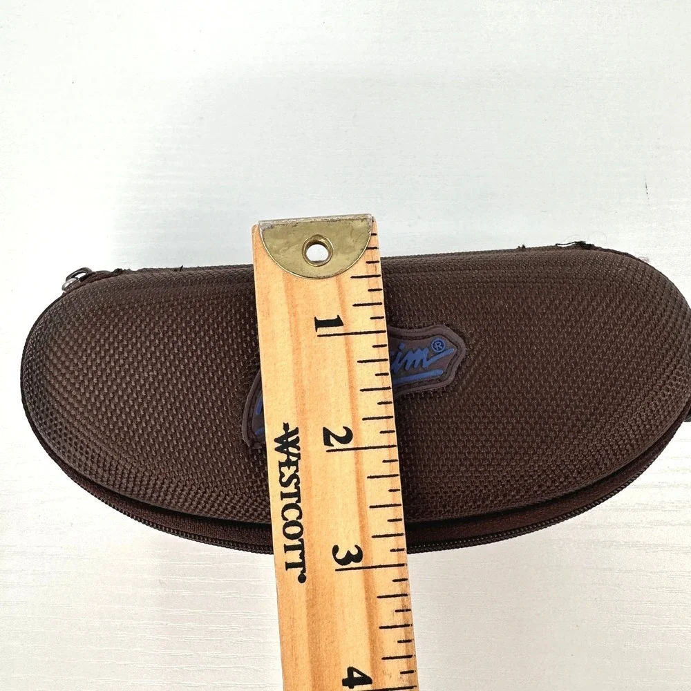 Maui Jim Brown Clamshell Zip Sunglasses Eyeglass Travel Case ProtectiveCase